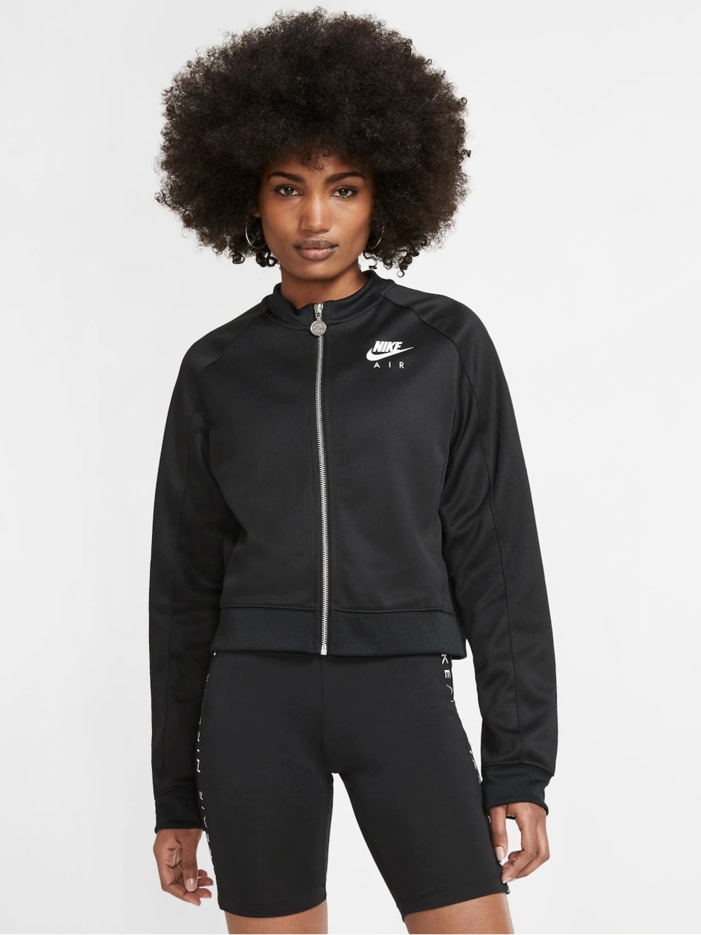 NIKE Women's Black Zip-Up Track Jacket